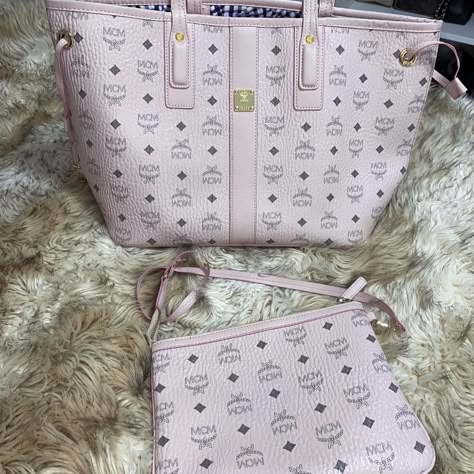 PINK MCM TOTE BAG PICK UP IN SURREY BC ONLY NO... - Depop Pink Mcm Tote Bag, Mcm Pink Bag, Pink Mcm Bag, Baddie Bags, Mcm Tote Bag, Pink Mcm, Mcm Purse, Brand Purses, Mcm Bag