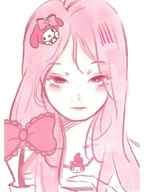 Melody Anime, Anime Coloring Pages, Hello Kitty Aesthetic, Kitty Drawing, Family Painting, Hello Kitty Drawing, Sanrio My Melody, Hello Kitty Art, Fed Up