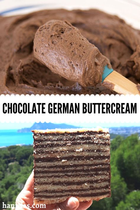 Chocolate German Buttercream, German Buttercream Frosting, German Buttercream Recipe, Icing Types, German Buttercream, Icing Glaze, Cake Frosting Recipes, Buttercream Recipes, Vegan Frosting