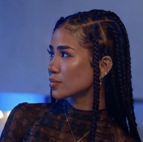 Jhene Aiko Hairstyles, Pretty Box Braids, Egyptian Hair, Jhené Aiko, Big Box Braids, Big Box Braids Hairstyles, Hairstyles Straight, Braiding Styles, Cute Box Braids Hairstyles