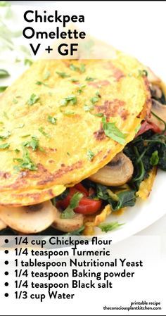 Conscious Plant Kitchen, Chickpea Omelette, Chickpea Flour Recipes, Resep Vegan, Vegan Omelette, Recipes Chili, Pasta Bread, Sandwich Lunch, Bread Sandwich