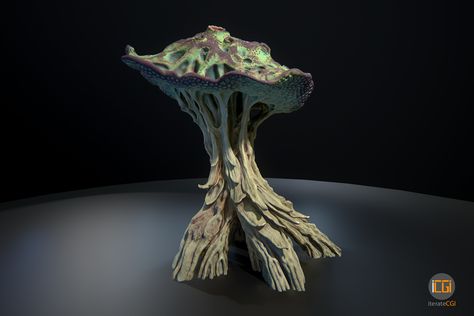 ArtStation - Alien Plant Mushroom Type 2, Johan De Leenheer Plants Concept Art, Alien Mushroom, Alien Flora, Fantasy Plants, Alien Plants, Low Poly Games, Uv Mapping, Low Poly 3d, Miniature World