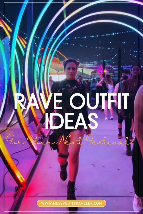 The Cutest Rave Outfit Ideas for Your Next Festival - Messy Bun Traveler Edm Music Festival Outfits, Techno Festival Outfit, Edc Fits, Simple Rave Outfits, Electro Festival Outfit, Looks Rave, Rave Festival Outfit Ideas, Ultra Music Festival Outfits, Hairstyles Festival