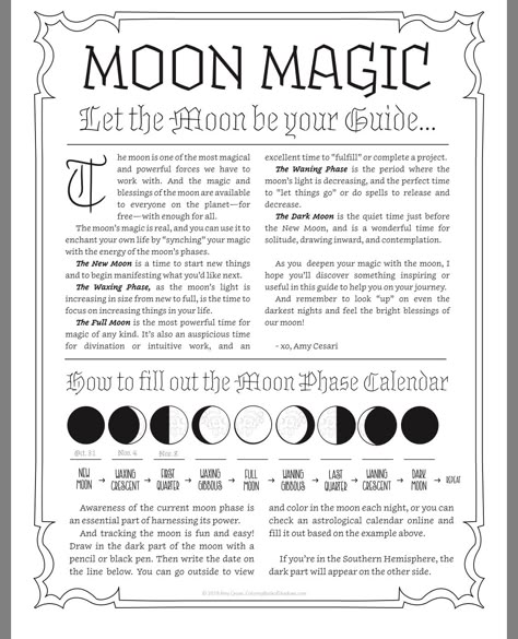 Moon Phases Information, Book Of Shadows Moon Phases, Witches Wheel Of The Year, Witchy Notes, Moon Worship, Phase Of The Moon, Lunar Magic, Moon Reading, New Moon Rituals