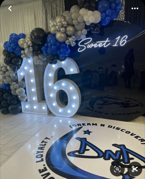 Sweet 16 Party Venue Ideas, Sweet 16 On A Budget Ideas, Royal Blue Birthday Party Ideas, Sneaker Sweet 16, Fall Sweet 16, Sweet Sixteen Venues, Sweet 16 Pink Theme, Sweet Sixteen Party Ideas Decoration, Blue Birthday Party Ideas