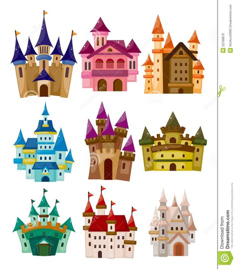 Cartoon Fairy Tale Castle Icon Royalty Free Stock Images - Image: 22168879 Castle Cartoon, Castle Clipart, Cartoon Fairy, Fairy Tale Castle, Kids Castle, Castle Illustration, Castle Drawing, Fairy Castle, Pink Castle