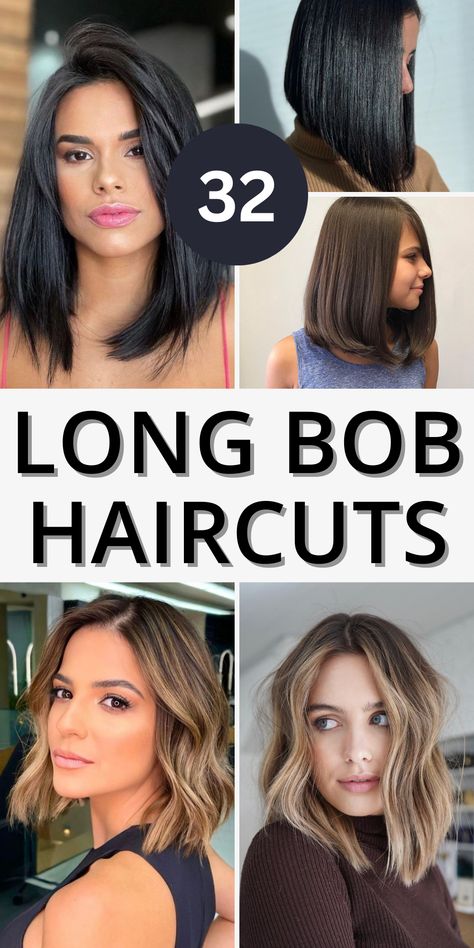 Top 32 Long Bob Haircuts – Fresh Looks for Chic Women in 2024 Long Bob Hairstyles For Thick Hair Round Face Over 40, Long Slanted Bob Haircut, Long Lobs Dark Hair, Long A Line Bob Hairstyles, Haircuts In Your 40s For Women, Long Haircut Transformation, Longer Bob Hairstyles For Fine Hair, Long Inverted Bob With Layers And Bangs, Long Bob Long Face