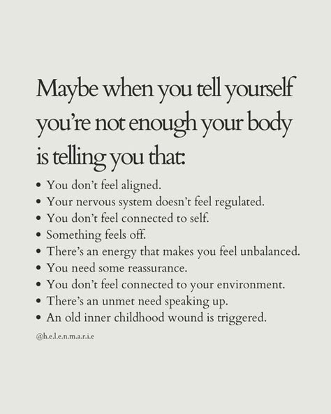 I Am Not The Body I Am Not The Mind, Mind Body Soul Affirmations, The Body Remembers, Body And Mind Quotes, Helen Marie, Answer To Life, Emotional Awareness, Mental Health Resources, Mind Body Connection