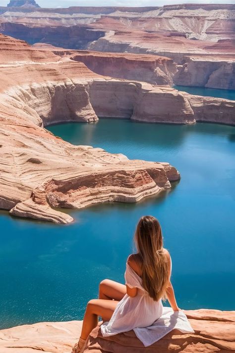 Lake Powell Arizona, Hiking Usa, Glen Canyon, Lake Atitlan, Lake Powell, Arizona Usa, Turquoise Water, Wonderful World, San Pedro