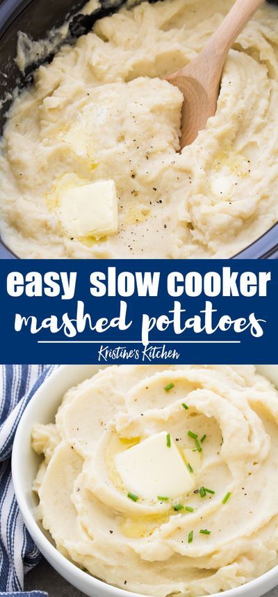 Side Dish Crockpot, Crock Pot Mashed Potatoes Recipe, Best Creamy Mashed Potatoes, Crock Pot Mashed Potatoes, Slow Cooker Mashed Potatoes, Potato Recipes Crockpot, Crockpot Fajitas, Thanksgiving Crockpot Recipes, Potatoes Mashed