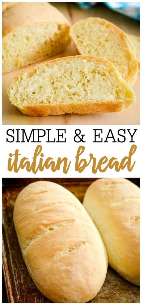 How To Make Bread At Home, Easy Italian Bread, Italian Bread Recipe, Italian Bread Recipes, Bread Loaves, Pudding Chia, Bread At Home, Tasty Bread Recipe, Easy Italian