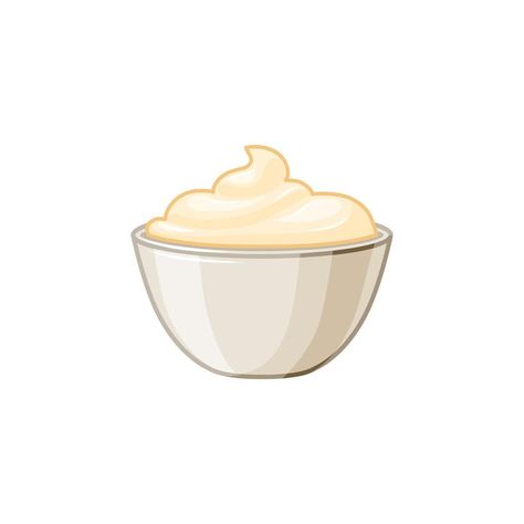 Cream Cheese Drawing, Mayonnaise Aesthetic, Mayonnaise Illustration, Sauce Illustration, Bowl Illustration, Cheese Cartoon, Cheese Drawing, Book Graphic Design, Cream Drawing