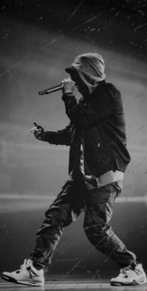 Eminem Wallpaper Explore more American, Eminem, Marshall Bruce Mathers, Music Artists, Professionally wallpaper. https://www.whatspaper.com/eminem-wallpaper-9/ Eminem Wallpapers, Rap, Hip Hop, Walking, Wallpapers, Black And White, Pinterest Likes, Music, Wall