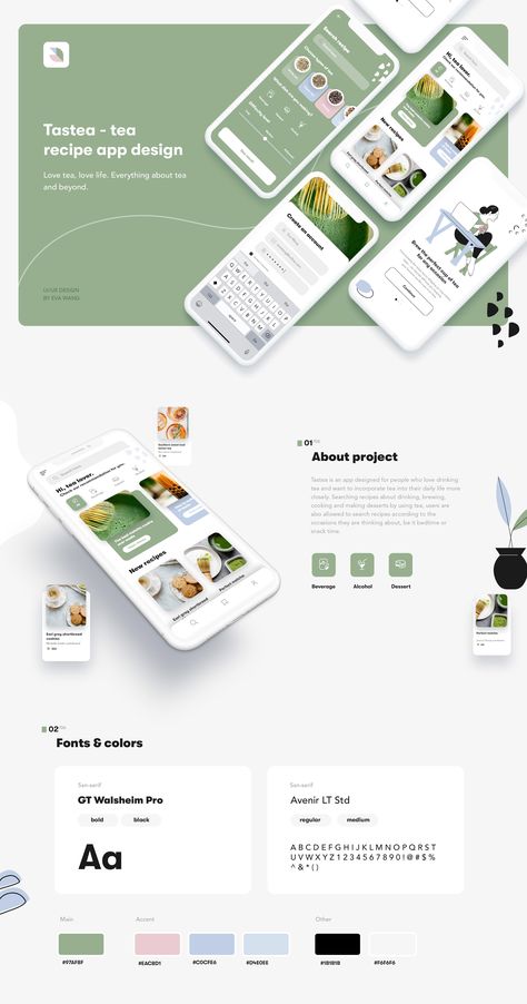 การออกแบบ Ui Ux, Desain Ux, Ux Design Portfolio, Design Sites, Ui Ux 디자인, Ux App Design, App Design Layout, Case Study Design, Recipe App