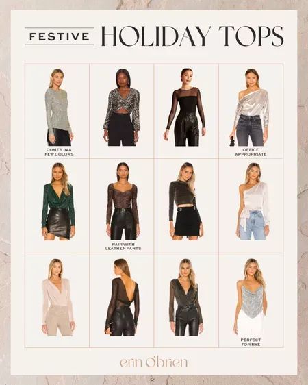 Fun festive holiday tops #holiday #tops #NYE #LTKHoliday #LTKSeasonal Holiday Tops For Women, Holiday Tops, Next Clothes, Festive Holiday, Trendy Accessories, Tops For Women, Cozy Sweaters, Holiday Festival, Beauty Routines