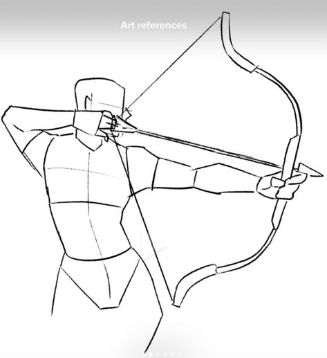 Archery Poses Reference Drawing, Archery Sketch Drawings, Archer Art Reference, Holding Bow Pose Reference, Falling From Sky Reference, Bow And Arrow Poses Reference Drawing, Shield Pose Reference Drawing, Archery Pose Reference Drawing, Couple Walking Drawing Reference