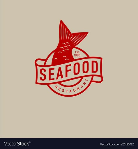 Fish Chips Logo, Shrimp Restaurant Design, Seafood Restaurant Logo Design, Seafood Restaurant Branding, Fish Shop Logo, Seafood Logo Design, Fish Restaurant Logo, Seafood Restaurant Logo, Seafood Restaurant Design