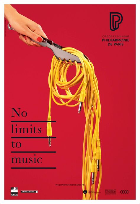 Philharmonie de Paris: No Limits • Ads of the World™ | Part of The Clio Network Group Photo Reference, Creative Ads Design Ideas, Music Campaign, Music Advertisement, Cool Poster Designs, Creative Ads Design, Creative Marketing Ideas, Minimalist Poster Design, Design Creative Ideas