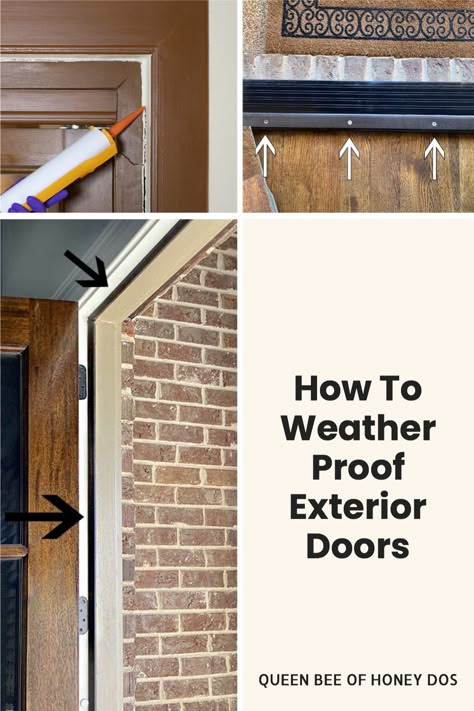 Weather Proofing Doors, Weatherproofing Doors, Door Weather Stripping, House Maintenance, Home Insulation, Door Insulation, Home Fix, Door Repair, Diy Home Repair