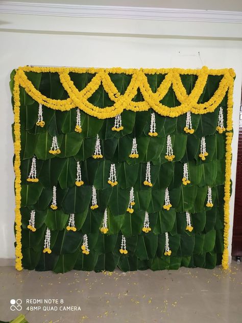 Simple Varamahalakshmi Background Decoration Ideas, Valaigapu Decoration, Home Decor For House Warming Indian, Pooja Background Decoration Ideas, Nalugu Decoration Ideas At Home, Mahalaxmi Background Decoration Ideas, Haladi Shastra Decoration At Home, Simple Sreemantham Decoration, Varalakshmi Background Decoration