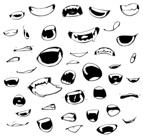 Anime Mouth Drawing Fangs, Mouth Drawing Reference Fangs, Fangs Drawings, Anime Teeth, Mouth Drawings, Sketch Mouth, Mouth References, Manga Mouth, Mouth Reference