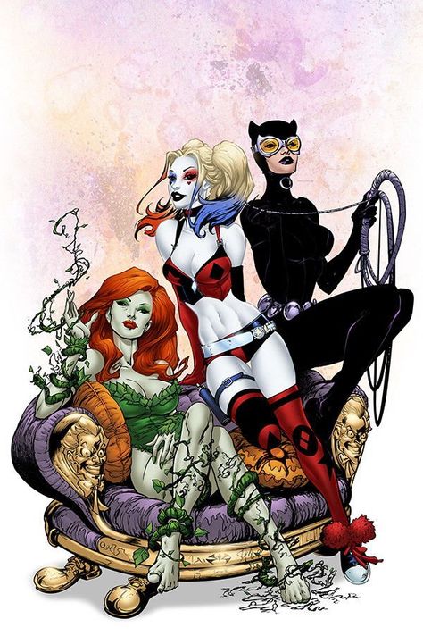 Women of #Batman Harley Quinzel, Der Joker, Harley Quinn Drawing, Catwoman Cosplay, Cat Women, Harley Quinn Artwork, Gotham Girls, Harley Quinn Comic, Arte Dc Comics