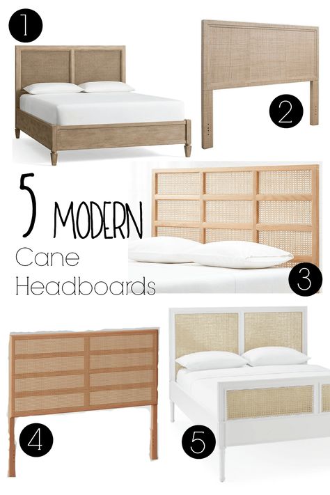 DIY Modern Headboard with Caning - Refresh Living Diy Headboard And Frame, 2023 Headboard Trends, Cane Headboard Diy, Cane Headboard Bedroom, Diy Modern Headboard, Diy Cane Headboard, Headboard Ideas Diy, Build A Headboard, Cane Headboard