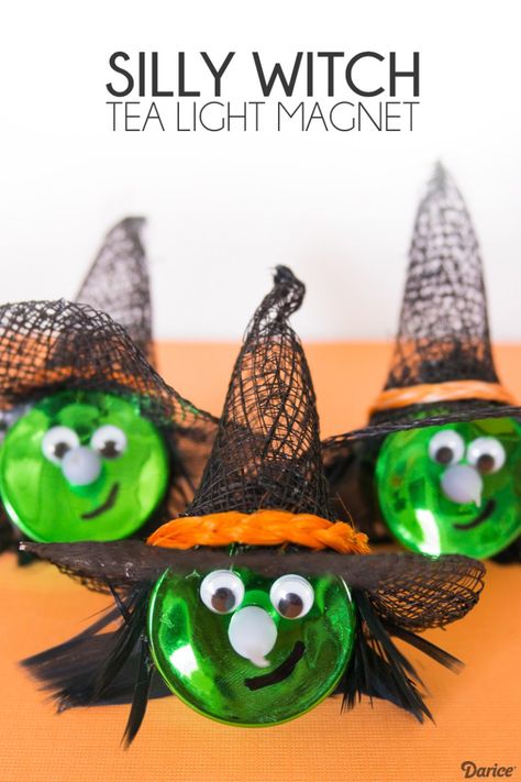 Aesthetic Craft Ideas, Tea Light Crafts, Witch Tea, Halloween Magnets, Craft Ideas For Beginners, Halloween Luminaries, Handmade Halloween Decorations, Aesthetic Craft, Cute Craft Ideas