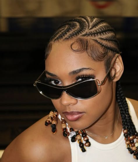 Braids Trending, Twists Cornrows, Cornrow Hairstyle, Modern Viking, Cornrows Natural Hair, Cornrows Braids For Black Women, Big Box Braids Hairstyles, Box Braids Hairstyles For Black Women, Braided Cornrow Hairstyles