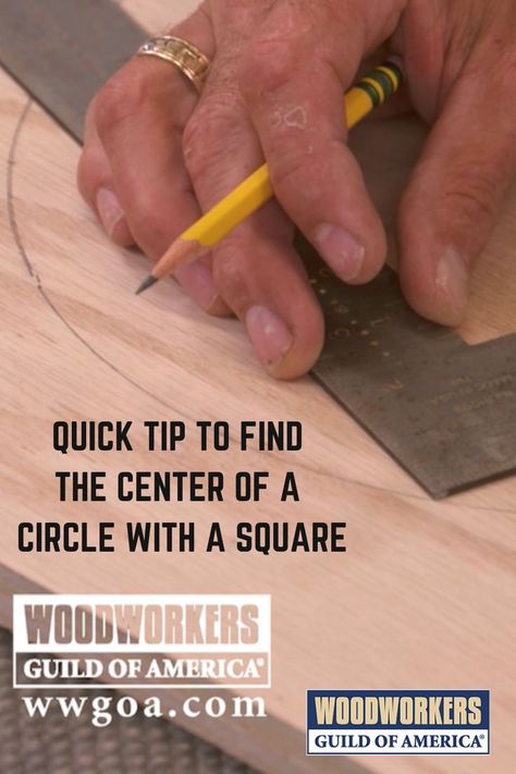 If you think that framing squares only belong on a construction job site, you couldn’t be more wrong. They’re also very useful to have in your shop. Here’s a great example. Need to find the center of a circle? You may not believe it, but you can easily do this with a framing square. There are a handful of things you have to watch out for as you’re setting up the process, but we point them all out in this video. You won’t believe how easy this is to do. How To Join Wood Boards Together, Circular Saw Crosscut Jig, How To Find Center Of Circle, Routing Picture Frames, Woodworking Knowledge, Picture Frame Clamping Jig, Framing Square, Hamptons House Exterior, Woodworking Hacks