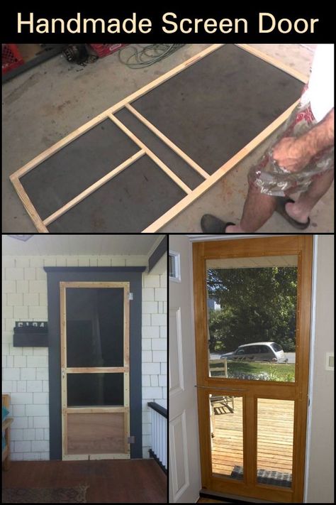 Diy Indoor Screen Door, Diy Porch Door, Diy Screen Door Easy Cheap, Diy Double Screen Door, Mosquito Screen Door, Diy Storm Door, How To Make A Screen Door, Mosquito Door Design Wooden, Diy Screen Door Easy