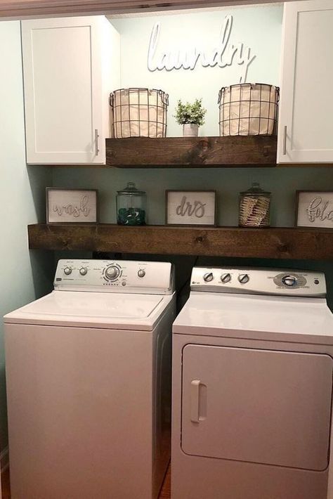 Farmhouse Laundry Room Storage, Room Storage Organization, Laundy Room, Laundry Room Organization Storage, Small Laundry Room Makeover, Rustic Laundry Rooms, Storage Organization Ideas, Dream Laundry Room, Laundry Room Closet