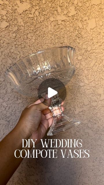 Julia Catherine St. John Kapic on Instagram: "DIY some compote vases for my wedding!

#weddingdiy #diybride #bridetobe #2024bride #diyflowers" Centerpiece Glass Vase, Statement Wedding Centerpieces, Succulent Wedding Flowers Centerpieces, Rustic Reception Centerpieces, Easy Centerpieces For Wedding, Wedding Table Centre Pieces Diy, Tiered Centerpiece Ideas, Cylinder Vase Centerpiece Wedding Diy, Diy Centre Pieces Wedding Elegant