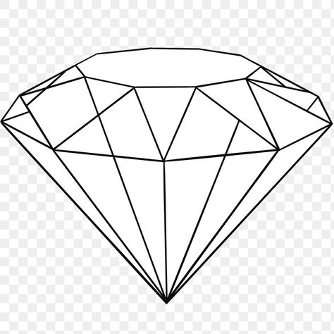 Diamond Outline Tattoo, Origami Painting, Png Crystal, Diamond Png, Diamond Sketch, Diamond Illustration, Diamond Tattoo, Diamond Outline, Crystal Drawing