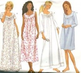 This is an online tutorial on how to sew nightgown with yoke for women. You will need to get yourself a commercial nightie sewing pattern and follown the instructions therein if you are just a beginner to dressmaking. Intermediate sewers can easily follow any online pattern instruction and make a glamorous night dress... Sewing Projects Vintage, Nightgowns For Women Vintage, Free Nightgown Patterns For Women, Mumu Nightgown, Vintage Nightgown Pattern, Night Dress Pattern, 80s Nightgown, Romantic Nightgown, 1960s Nightgown