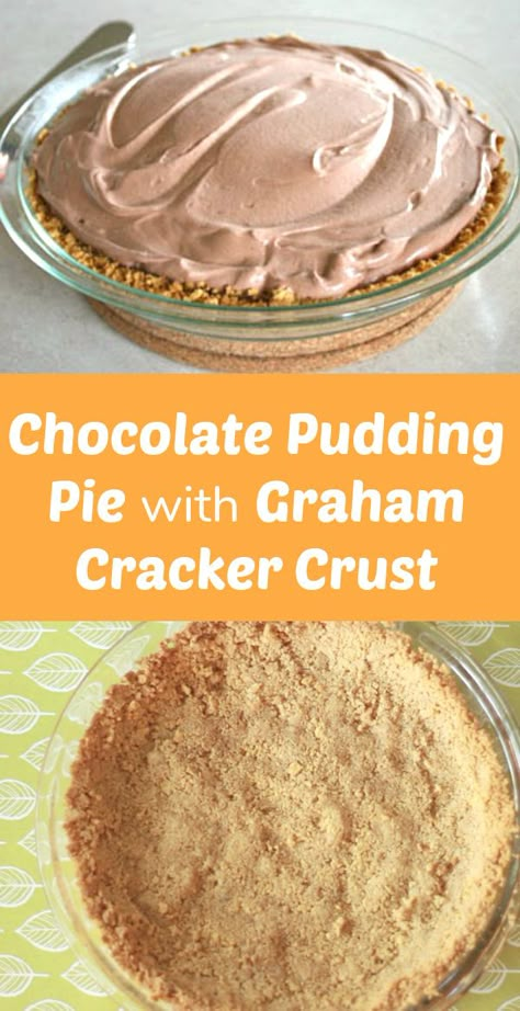 Jello Cook And Serve Chocolate Pudding Pie, Chocolate Fluff Pie, Chocolate Pie Using Instant Pudding, Chocolate Pie With Instant Pudding, Cool Whip Chocolate Pudding Pie, Chocolate Pudding Pie With Cream Cheese, Chocolate Pudding Pie With Graham Cracker Crust, Pudding Pie Recipes Jello, Graham Cracker Chocolate Pudding Dessert