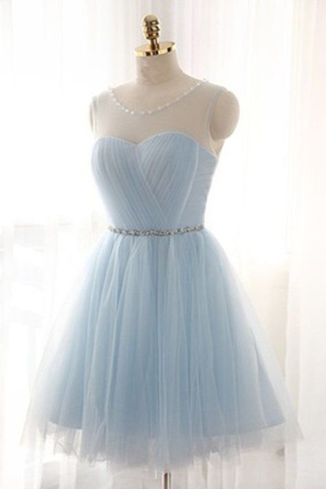 Sweet 16 Dresses Short, Tulle Prom Dress Short, Blue Short Dress, Tulle Party Dress, Elegant Cocktail Dress, Mini Homecoming Dresses, Cute Homecoming Dresses, Tulle Homecoming Dress, Cheap Homecoming Dresses