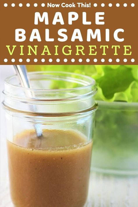 Maple Lemon Vinaigrette, Maple Dijon Vinaigrette Dressing, Maple Balsamic Vinaigrette, Sweet Salad Dressings, Balsamic Vinegarette, Maple Balsamic Dressing, Vinaigrette Dressing Recipe, Maple Vinaigrette, Maple Balsamic