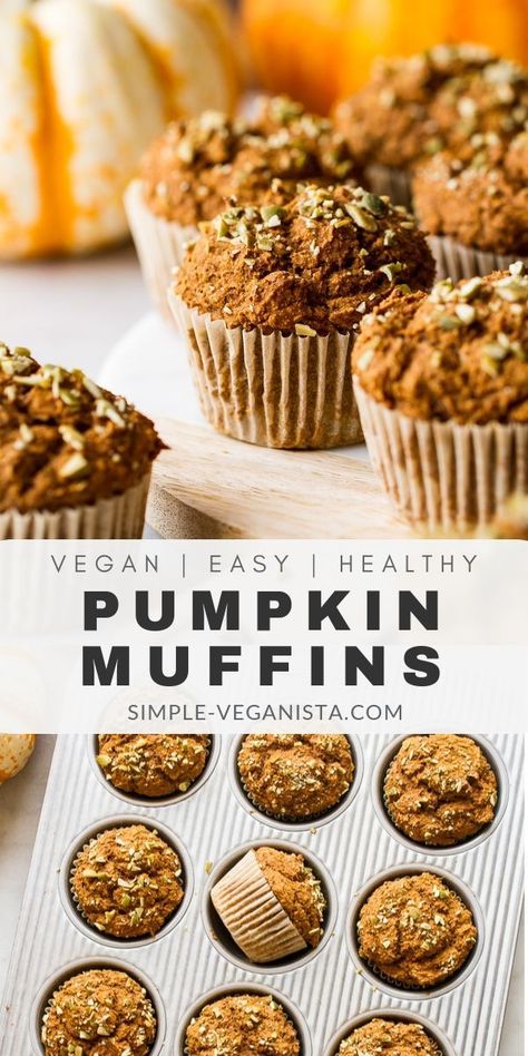 Muffins Chocolate Chip, Best Pumpkin Muffins, Pumpkin Muffins Recipe, Vegan Pumpkin Muffins, Muffins Pumpkin, Pumpkin Muffins Easy, Pumpkin Recipes Healthy, Pumpkin Muffin Recipes, Pumpkin Recipes Easy