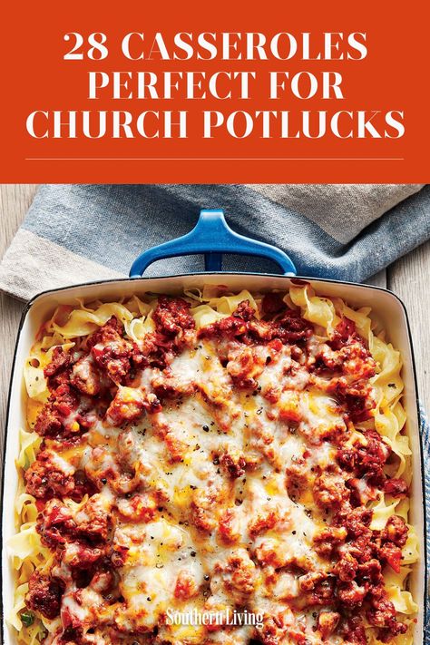 Deep Dish Recipes, Easy Delicious Potluck Recipes, Potluck Casserole Ideas, Best Potluck Main Dishes, Casseroles For Potluck, Sunday Potluck Ideas, Easy Potluck Main Dish Recipes, Main Dish For Large Group, Por Luck Dishes