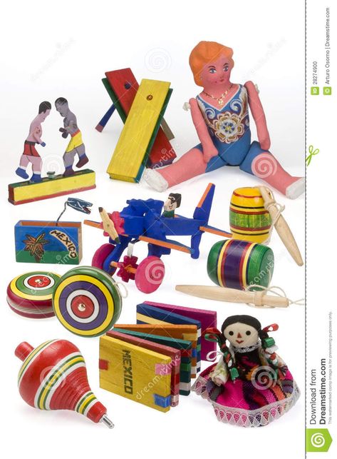 Mexican Toys - Download From Over 38 Million High Quality Stock Photos, Images, Vectors. Sign up for FREE today. Image: 28274900 Mexican Toys, Aztec Culture, Mexican Christmas, Toy Playset, Mexico Style, Mexican Home Decor, Traditional Toys, Mexico Art, Playroom Design