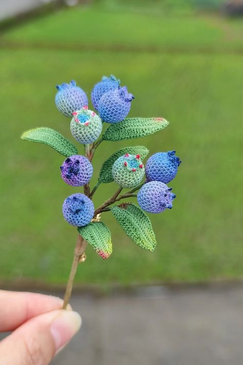 Blue and purple flowers