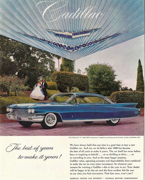 1960 Cadillac Fleetwood Sixty Special Sedan 1960 Cadillac, Cadillac Car, Vintage Auto's, Classic Cadillac, Automotive Ads, Automobile Advertising, Vintage Car Ads, Car Tattoos, Cadillac Fleetwood