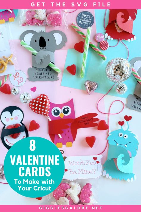 8 Valentine Cards that you can effortlessly create using a Cricut machine and our free Cricut Designs Space SVG files. Diy Valentines Day Cards For Kids Cricut, Cricut Class Valentines For Kids, Cricket Valentines Ideas, Valentines Cricut Ideas For Kids, Cricut Valentines Cards For Kids, Cricut Valentines Cards, Valentines Svg Files Free, Cricut Valentine Cards, Valentine Svg Free