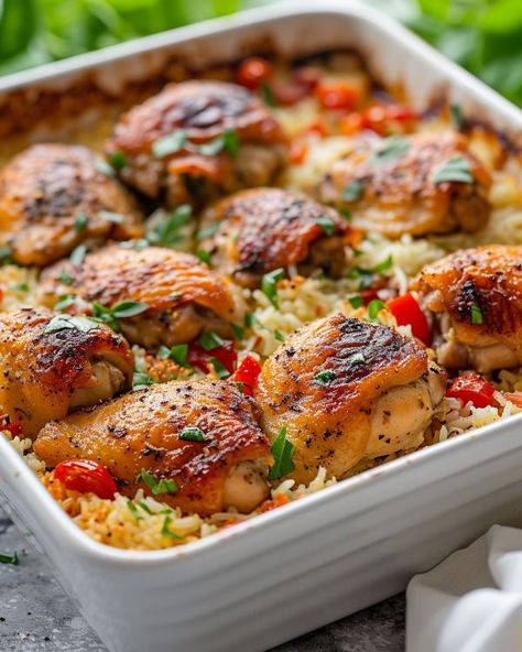 My Italian grandma taught me this recipe, and it's been the talk of the town whenever I serve it! Chicken Rice Casserole Recipes, Chicken And Rice Casserole, Chicken Rice Casserole, Rice Casserole Recipes, Rice Dish, Italian Chicken, Talk Of The Town, Chicken And Rice, Rice Casserole