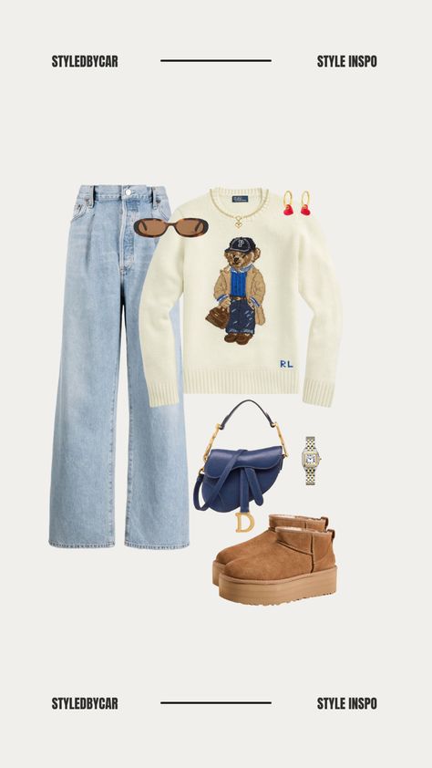 Platform Uggs, RL Teddy Bear Sweater, Obsessed with this Ralph Lauren sweater🥹🧸 Follow my shop @styledbycar on the @shop.LTK app to shop this post and get my exclusive app-only content! #liketkit #LTKshoecrush #LTKstyletip #LTKSeasonal @shop.ltk https://liketk.it/4ixof Ralph Polo Lauren Outfits, Womens Ralph Lauren Outfits, Rl Sweater Outfit, Ralph Lauren Bear Outfit, Ralph Lauren Teddy Bear Sweater Outfit, Ralph Lauren Bear Sweater Outfit, Polo Bear Ralph Lauren Outfit, Polo Bear Sweater Outfit, Polo Sweater Outfit Women