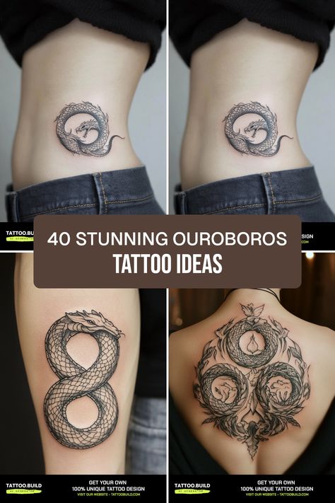 Searching for striking Ouroboros tattoo ideas? Look no further! Our collection of 40 unique designs highlights this captivating symbol of eternal cycles, representing rebirth, renewal, and the never-ending journey. Whether you're considering a bold centerpiece or a delicate accent, these tattoos beautifully blend artistry and meaning. Continue your exploration into personal expression and tattoo culture with these amazing styles Accent Tattoos, Wheel Tattoo, Ouroboros Tattoo, Bold Centerpieces, The Ouroboros, Eternal Return, Free Tattoo Designs, Tattoo Culture, Egyptian Tattoo