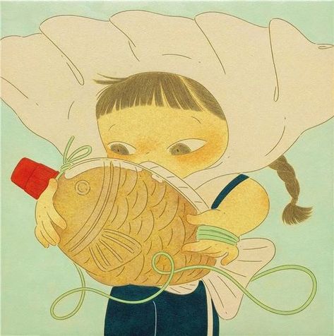 View Gyoza and Soy Sauce-Fish (2019) By Nakada Ikumi; Oil on paper with hand-made frame; 30 x 30 cm ; Signed; . Access more artwork lots and estimated & realized auction prices on MutualArt. Ikumi Nakada, Soy Sauce Fish, Fish Icon, Japanese Fish, Fish Illustration, Scrapbook Materials, Japanese Prints, Global Art, Fish Art