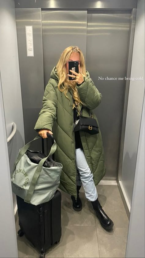 Long Green Puffer Jacket Outfit, Army Green Puffer Jacket Outfit, Khaki Long Puffer Coat Outfit, Green Puffer Coat Outfit, Khaki Puffer Coat Outfit, Long Green Quilted Jacket Outfit, Green Long Puffer Jacket Outfit, Khaki Quilted Coat Outfit, Olive Parka Outfit