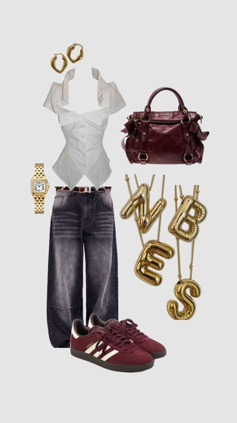 #outfit #outfitideas #outfitinpso #red #gold #blokette Blokette Outfits, Digital Outfits, Thrift Ideas, Cute Outfits To Wear, Most Ardently, Find My Style, Closet Clothes, Teen Outfits, Outfits To Wear